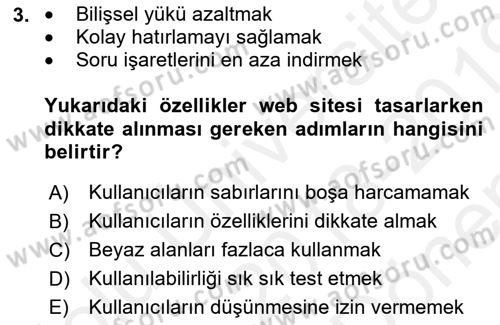 Görsel Web Tasarımı Dersi 2018 - 2019 Yılı (Final) Dönem Sonu Sınav Soruları 3. Soru