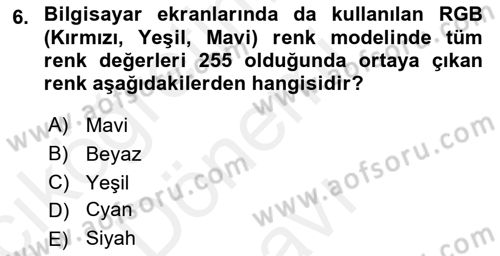 Görsel Web Tasarımı Dersi 2018 - 2019 Yılı (Final) Dönem Sonu Sınav Soruları 6. Soru