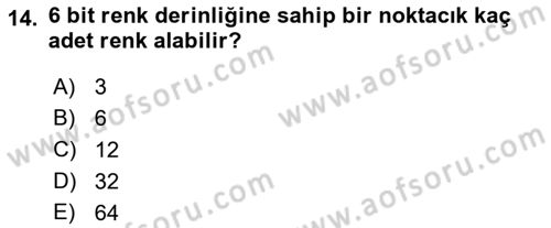 Görsel Web Tasarımı Dersi 2018 - 2019 Yılı Yaz Okulu Sınav Soruları 14. Soru