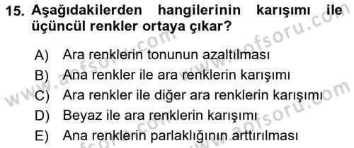 Görsel Web Tasarımı Dersi 2018 - 2019 Yılı Yaz Okulu Sınav Soruları 15. Soru