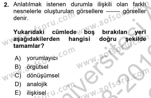 Görsel Web Tasarımı Dersi 2018 - 2019 Yılı Yaz Okulu Sınav Soruları 2. Soru