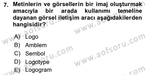 Görsel Web Tasarımı Dersi 2018 - 2019 Yılı Yaz Okulu Sınav Soruları 7. Soru