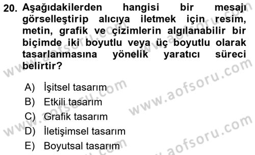 Görsel Web Tasarımı Dersi 2019 - 2020 Yılı (Vize) Ara Sınav Soruları 20. Soru