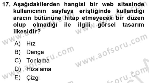 Görsel Web Tasarımı Dersi 2019 - 2020 Yılı (Final) Dönem Sonu Sınav Soruları 17. Soru