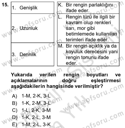 Görsel Web Tasarımı Dersi 2020 - 2021 Yılı Yaz Okulu Sınav Soruları 15. Soru
