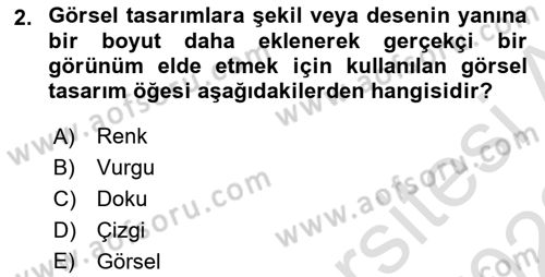 Görsel Web Tasarımı Dersi 2021 - 2022 Yılı (Vize) Ara Sınav Soruları 2. Soru
