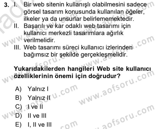 Görsel Web Tasarımı Dersi 2021 - 2022 Yılı (Vize) Ara Sınav Soruları 3. Soru