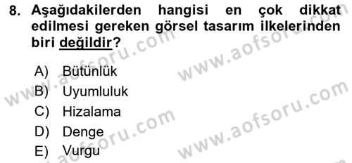 Görsel Web Tasarımı Dersi 2021 - 2022 Yılı (Vize) Ara Sınav Soruları 8. Soru