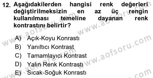 Görsel Web Tasarımı Dersi 2021 - 2022 Yılı (Final) Dönem Sonu Sınav Soruları 12. Soru