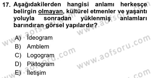 Görsel Web Tasarımı Dersi 2022 - 2023 Yılı (Vize) Ara Sınav Soruları 17. Soru
