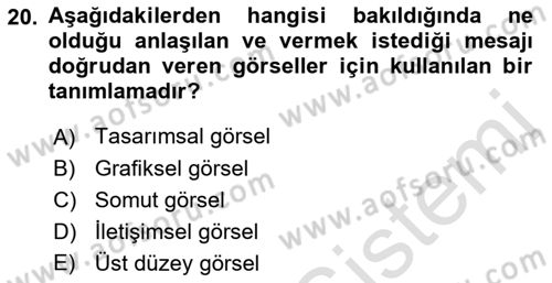 Görsel Web Tasarımı Dersi 2022 - 2023 Yılı (Vize) Ara Sınav Soruları 20. Soru