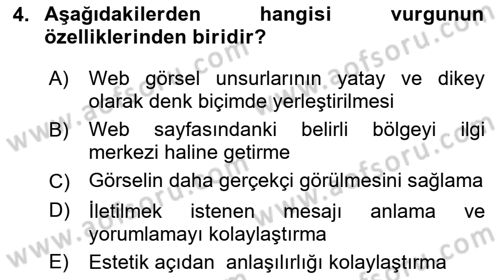 Görsel Web Tasarımı Dersi 2022 - 2023 Yılı (Vize) Ara Sınav Soruları 4. Soru