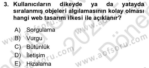 Görsel Web Tasarımı Dersi 2022 - 2023 Yılı (Final) Dönem Sonu Sınav Soruları 3. Soru