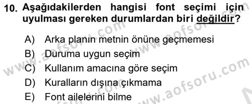 Görsel Web Tasarımı Dersi 2022 - 2023 Yılı Yaz Okulu Sınav Soruları 10. Soru