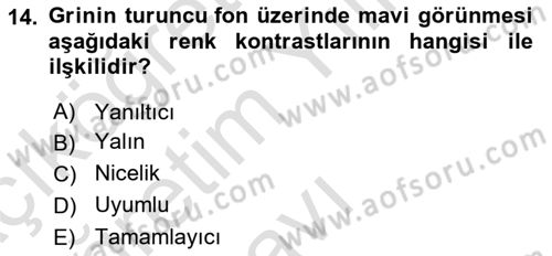Görsel Web Tasarımı Dersi 2022 - 2023 Yılı Yaz Okulu Sınav Soruları 14. Soru