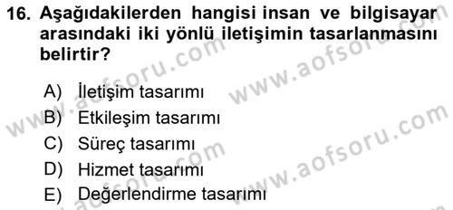 Görsel Web Tasarımı Dersi 2022 - 2023 Yılı Yaz Okulu Sınav Soruları 16. Soru