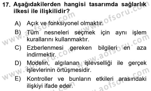 Görsel Web Tasarımı Dersi 2022 - 2023 Yılı Yaz Okulu Sınav Soruları 17. Soru