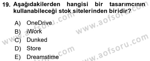 Görsel Web Tasarımı Dersi 2022 - 2023 Yılı Yaz Okulu Sınav Soruları 19. Soru