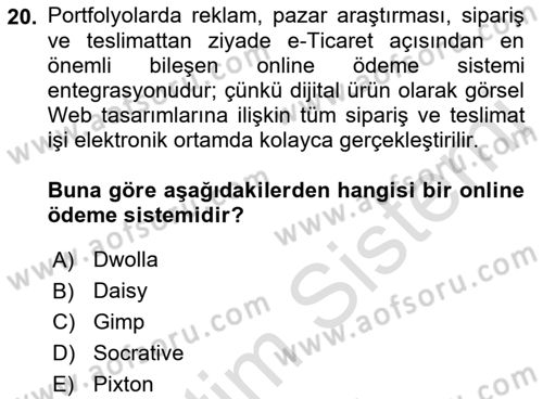 Görsel Web Tasarımı Dersi 2022 - 2023 Yılı Yaz Okulu Sınav Soruları 20. Soru