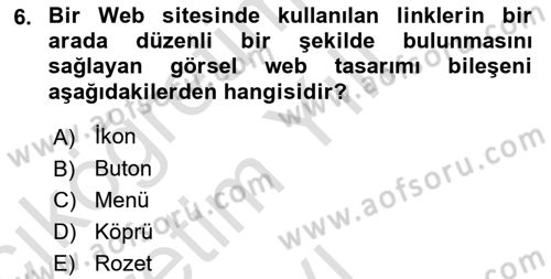 Görsel Web Tasarımı Dersi 2022 - 2023 Yılı Yaz Okulu Sınav Soruları 6. Soru
