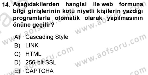 Görsel Web Tasarımı Dersi 2023 - 2024 Yılı (Vize) Ara Sınav Soruları 14. Soru