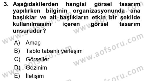 Görsel Web Tasarımı Dersi 2023 - 2024 Yılı (Vize) Ara Sınav Soruları 3. Soru
