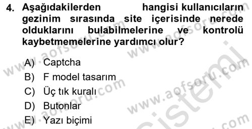 Görsel Web Tasarımı Dersi 2023 - 2024 Yılı (Vize) Ara Sınav Soruları 4. Soru