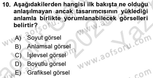 Görsel Web Tasarımı Dersi 2023 - 2024 Yılı Yaz Okulu Sınav Soruları 10. Soru