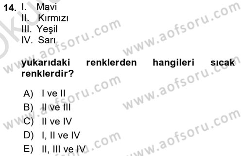 Görsel Web Tasarımı Dersi 2023 - 2024 Yılı Yaz Okulu Sınav Soruları 14. Soru