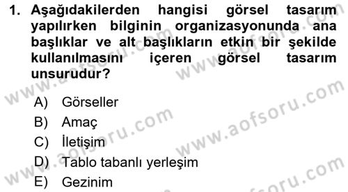 Görsel Web Tasarımı Dersi 2024 - 2025 Yılı (Final) Dönem Sonu Sınav Soruları 1. Soru
