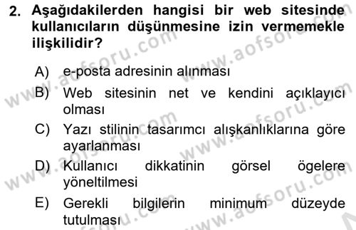 Görsel Web Tasarımı Dersi 2024 - 2025 Yılı (Final) Dönem Sonu Sınav Soruları 2. Soru
