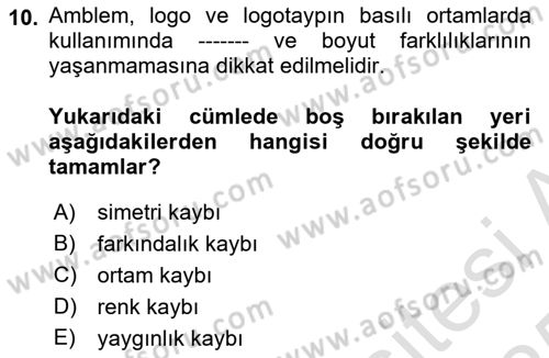 Görsel Web Tasarımı Dersi 2024 - 2025 Yılı Yaz Okulu Sınav Soruları 10. Soru