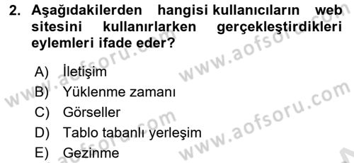 Görsel Web Tasarımı Dersi 2024 - 2025 Yılı Yaz Okulu Sınav Soruları 2. Soru