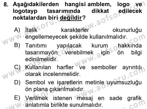 Görsel Web Tasarımı Dersi 2024 - 2025 Yılı Yaz Okulu Sınav Soruları 8. Soru