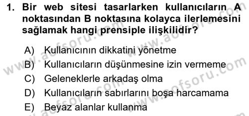 Görsel Web Tasarımı Dersi 2025 - 2026 Yılı (Final) Dönem Sonu Sınav Soruları 1. Soru