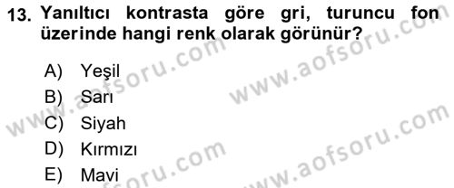 Görsel Web Tasarımı Dersi 2025 - 2026 Yılı (Final) Dönem Sonu Sınav Soruları 13. Soru