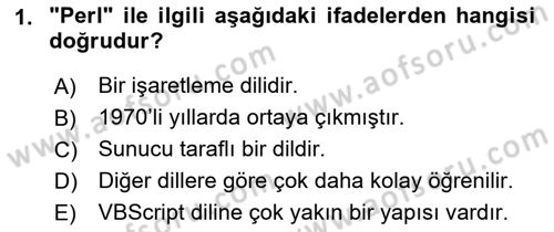 İnternet Tabanlı Programlama Dersi 2018 - 2019 Yılı 3 Ders Sınav Soruları 1. Soru