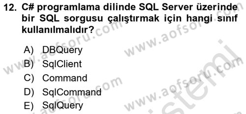 İnternet Tabanlı Programlama Dersi 2018 - 2019 Yılı 3 Ders Sınav Soruları 12. Soru
