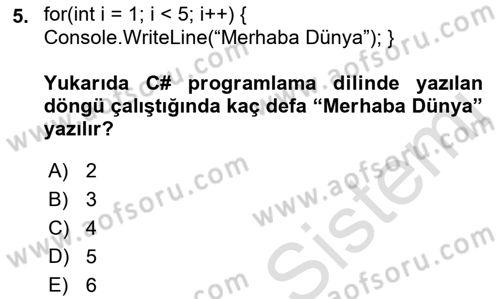 İnternet Tabanlı Programlama Dersi 2018 - 2019 Yılı 3 Ders Sınav Soruları 5. Soru