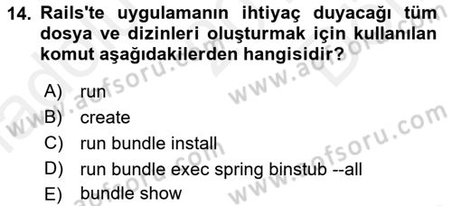 İnternet Tabanlı Programlama Dersi 2018 - 2019 Yılı (Final) Dönem Sonu Sınav Soruları 14. Soru
