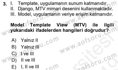 İnternet Tabanlı Programlama Dersi 2018 - 2019 Yılı (Final) Dönem Sonu Sınav Soruları 3. Soru