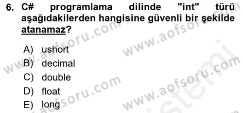 İnternet Tabanlı Programlama Dersi 2018 - 2019 Yılı (Final) Dönem Sonu Sınav Soruları 6. Soru