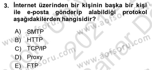 İnternet Tabanlı Programlama Dersi 2021 - 2022 Yılı (Vize) Ara Sınav Soruları 3. Soru