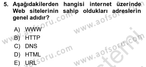 İnternet Tabanlı Programlama Dersi 2023 - 2024 Yılı (Vize) Ara Sınav Soruları 5. Soru