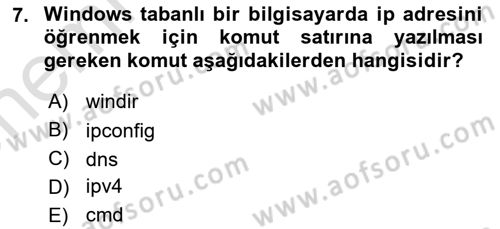İnternet Tabanlı Programlama Dersi 2023 - 2024 Yılı (Vize) Ara Sınav Soruları 7. Soru