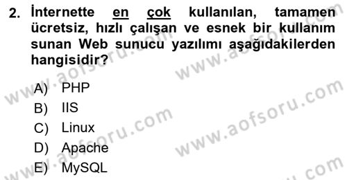 İnternet Tabanlı Programlama Dersi 2023 - 2024 Yılı (Final) Dönem Sonu Sınav Soruları 2. Soru