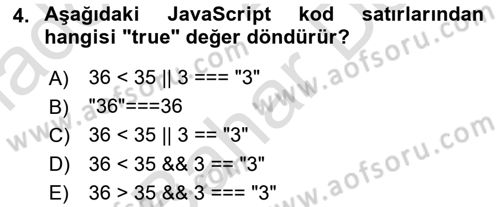 İnternet Tabanlı Programlama Dersi 2023 - 2024 Yılı (Final) Dönem Sonu Sınav Soruları 4. Soru