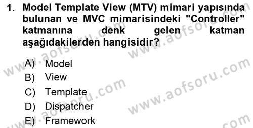 İnternet Tabanlı Programlama Dersi 2025 - 2026 Yılı (Vize) Ara Sınav Soruları 1. Soru