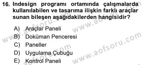 Web Grafik Tasarımı Dersi 2017 - 2018 Yılı 3 Ders Sınav Soruları 16. Soru
