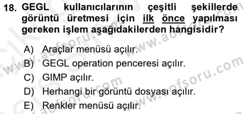 Web Grafik Tasarımı Dersi 2017 - 2018 Yılı 3 Ders Sınav Soruları 18. Soru